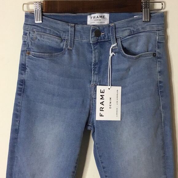 FRAME LE HIGH SKINNY RAW EDGE EUROPA JEANS NWT Size 25 - Picture 3 of 10